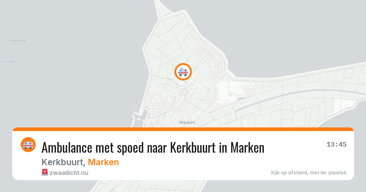Ambulance met spoed naar Kerkbuurt in Marken — 21 jul 2026