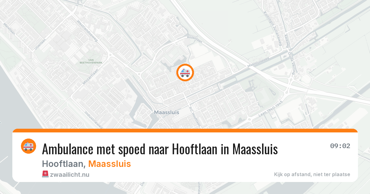 Ambulance met spoed naar Hooftlaan in Maassluis — 27 jul 2026