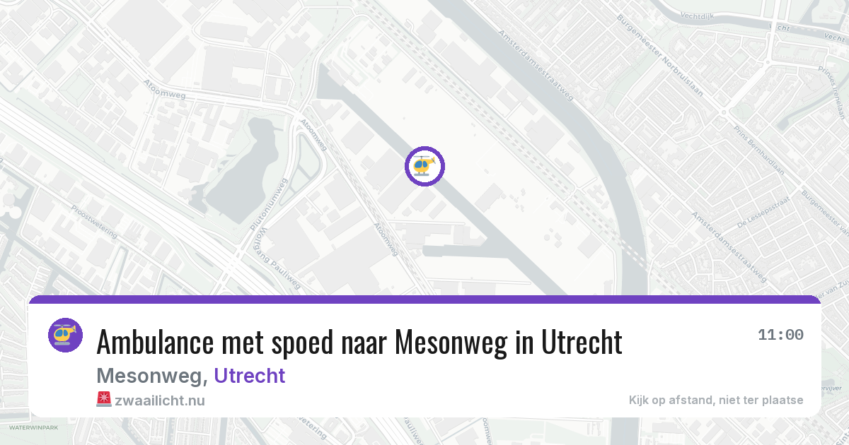 Ambulance met spoed naar Mesonweg in Utrecht — 12 mrt 2026