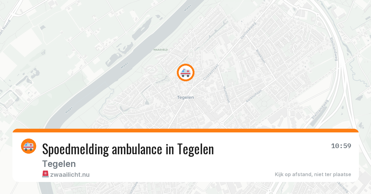 Spoedmelding ambulance in Tegelen — 24 mei 2026