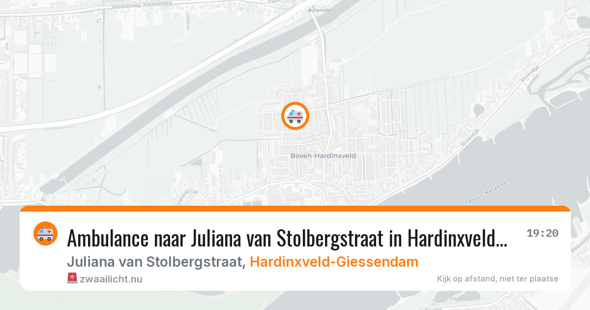 Ambulance naar Juliana van Stolbergstraat in Hardinxveld-Giessendam — 17 jul 2026