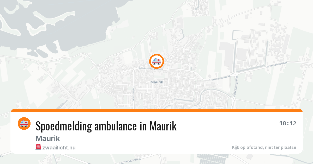 Spoedmelding ambulance in Maurik — 20 jul 2026