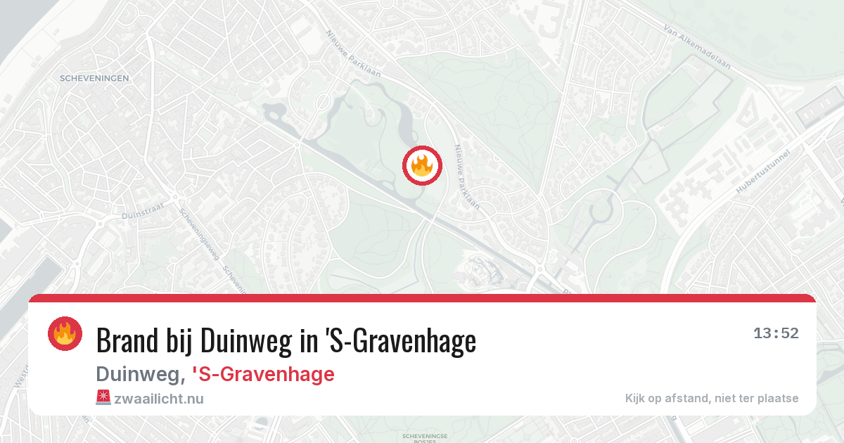 Brand bij Duinweg in 'S-Gravenhage — 24 mei 2026