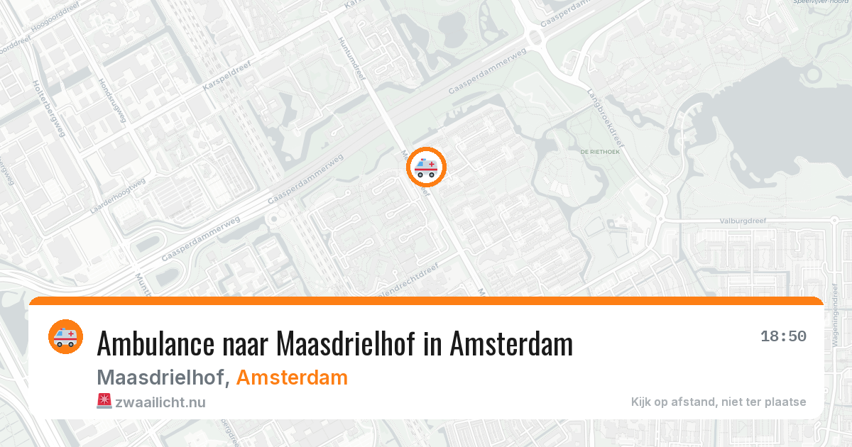 Ambulance naar Maasdrielhof in Amsterdam — 17 mrt 2026