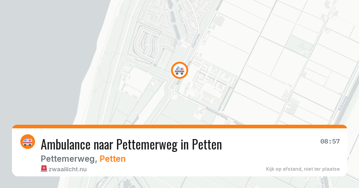 Ambulance naar Pettemerweg in Petten — 20 jul 2026