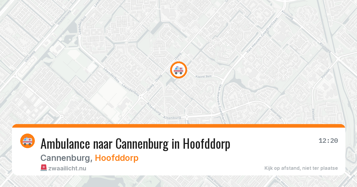 Ambulance naar Cannenburg in Hoofddorp — 26 jul 2026
