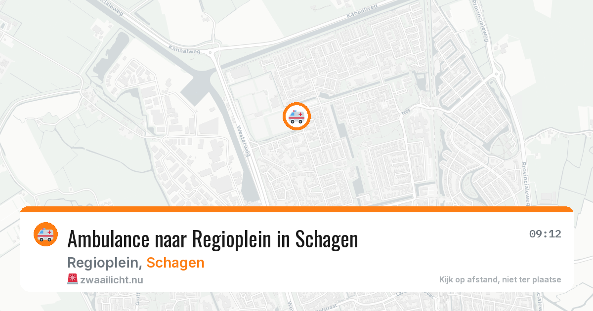 Ambulance naar Regioplein in Schagen — 16 jul 2026