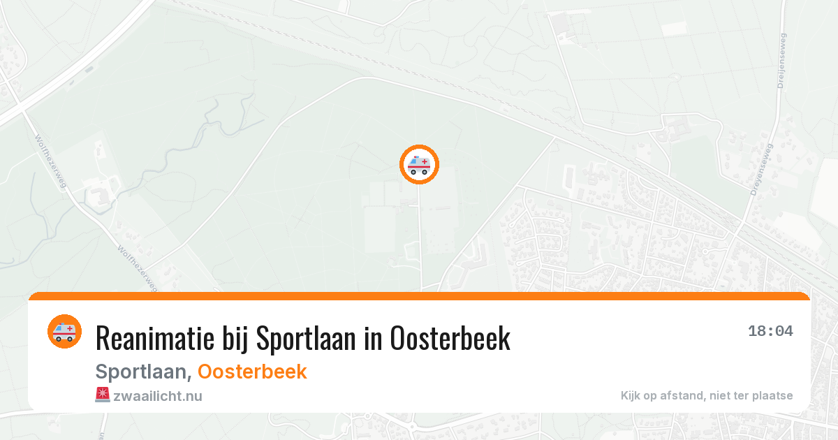 Reanimatie bij Sportlaan in Oosterbeek — 18 mrt 2026