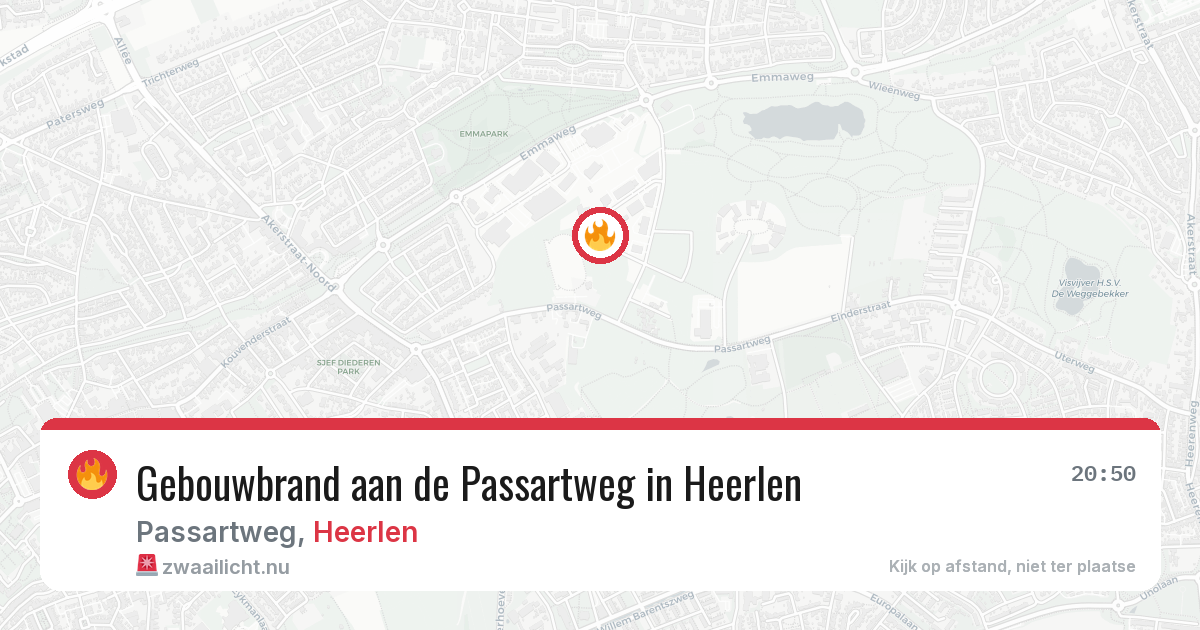 Gebouwbrand aan de Passartweg in Heerlen — 22 jul 2026