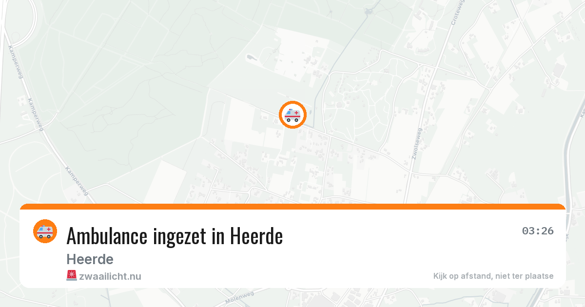 Ambulance ingezet in Heerde — 11 mei 2026