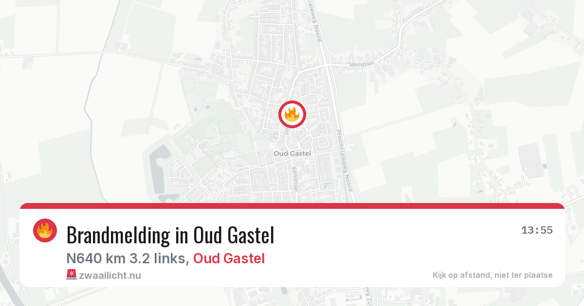 Brandmelding in Oud Gastel — 14 jul 2026