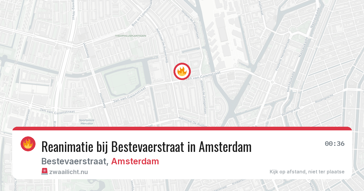 Reanimatie bij Bestevaerstraat in Amsterdam — 17 jul 2026
