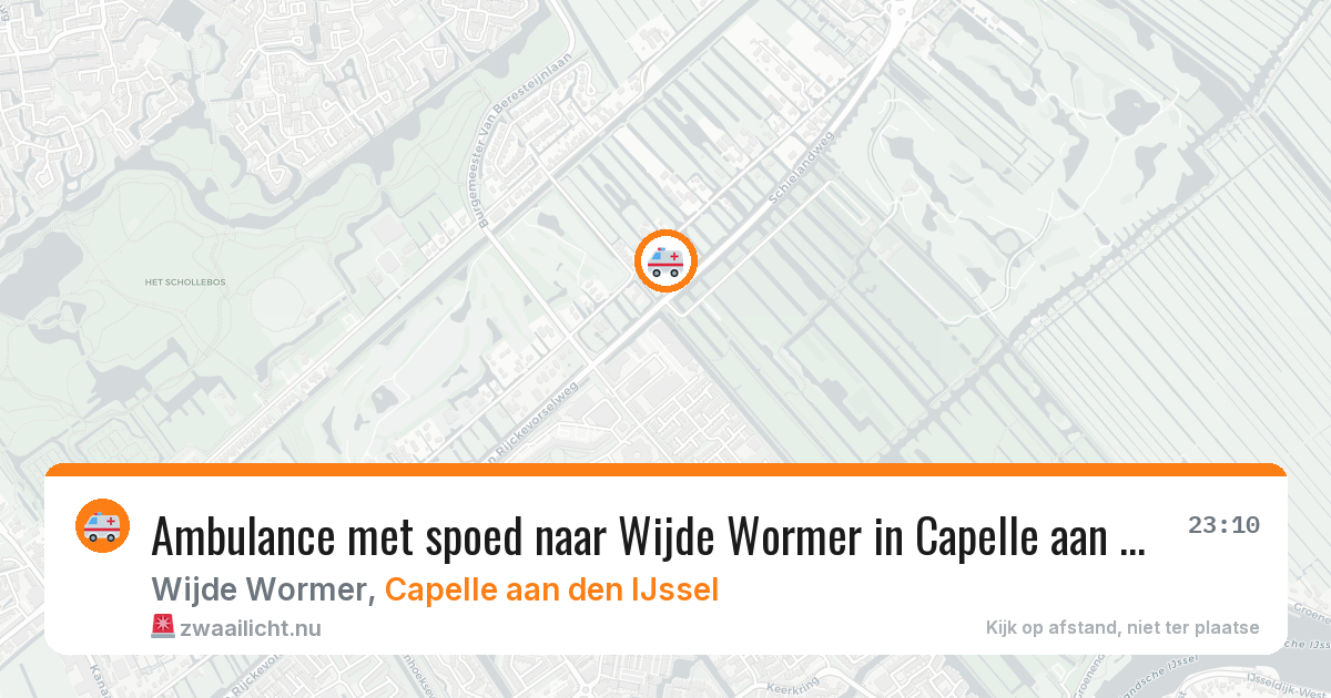 Ambulance met spoed naar Wijde Wormer in Capelle aan den IJssel — 15 jul 2026