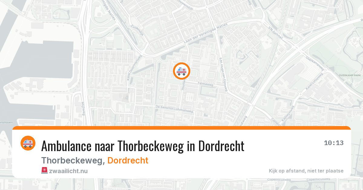 Ambulance naar Thorbeckeweg in Dordrecht — 26 mrt 2026