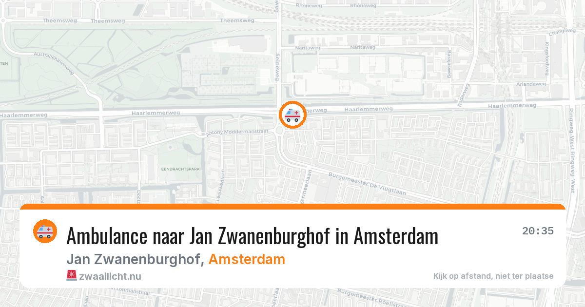 Ambulance naar Jan Zwanenburghof in Amsterdam — 16 mei 2026