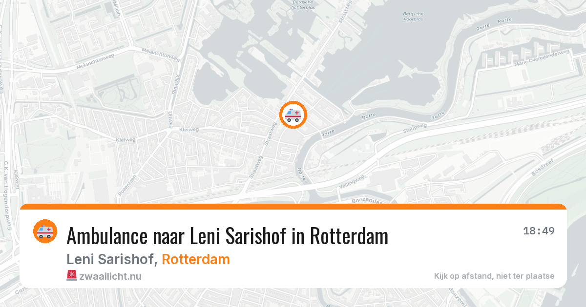 Ambulance naar Leni Sarishof in Rotterdam — 13 mei 2026