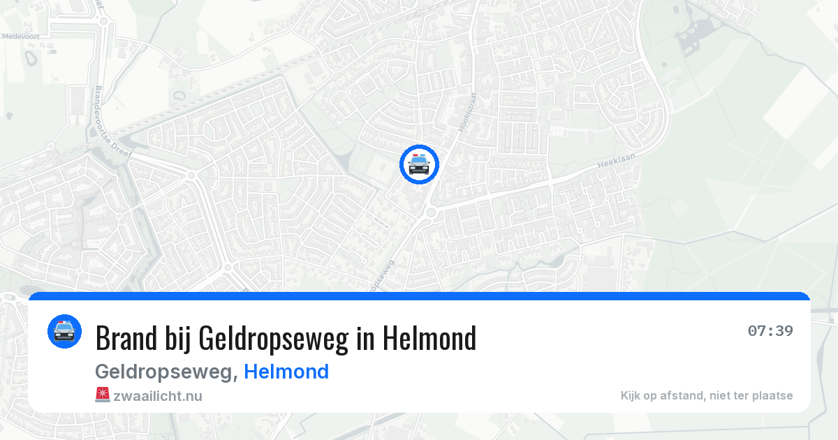 Brand bij Geldropseweg in Helmond — 22 jul 2026