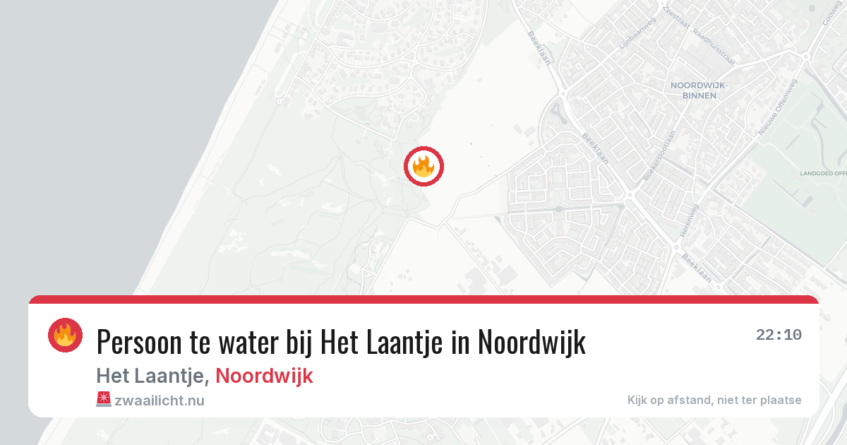 Persoon te water bij Het Laantje in Noordwijk — 9 jul 2026