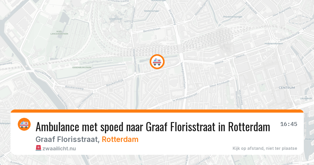 Ambulance met spoed naar Graaf Florisstraat in Rotterdam — 1 jun 2026