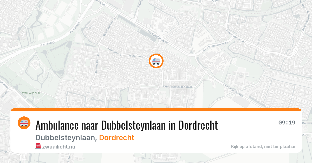 Ambulance naar Dubbelsteynlaan in Dordrecht — 13 jul 2026