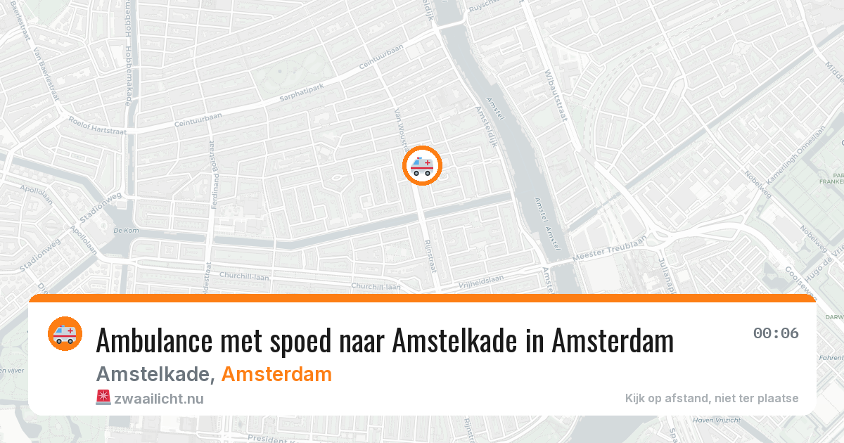 Ambulance met spoed naar Amstelkade in Amsterdam — 14 jul 2026