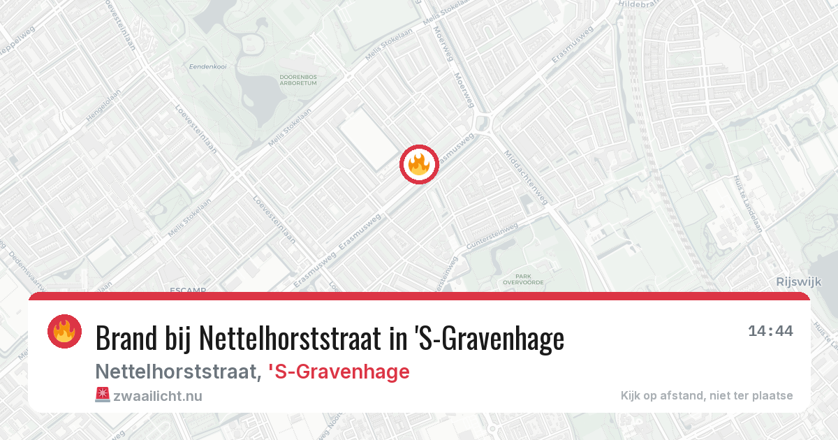 Brand bij Nettelhorststraat in 'S-Gravenhage — 11 jul 2026
