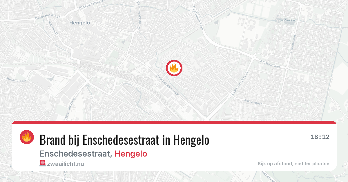Brand bij Enschedesestraat in Hengelo — 29 mei 2026