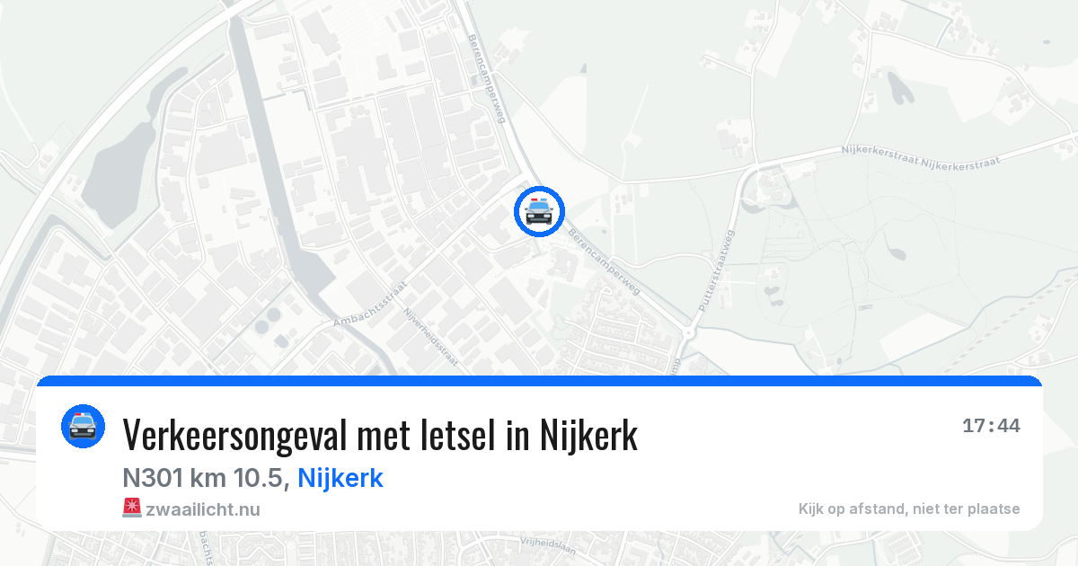 Verkeersongeval met letsel in Nijkerk — 22 jan 2026