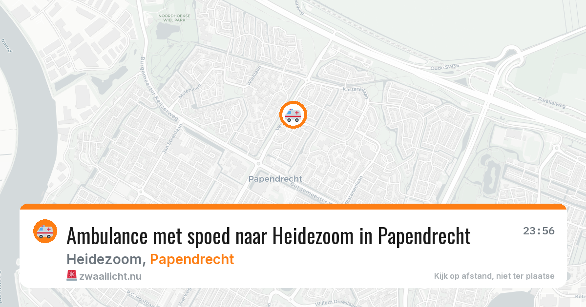 Ambulance met spoed naar Heidezoom in Papendrecht — 20 mrt 2026
