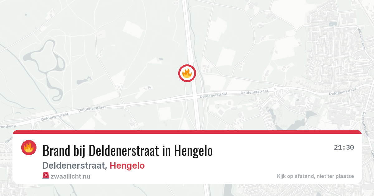 Brand bij Deldenerstraat in Hengelo — 25 mei 2026
