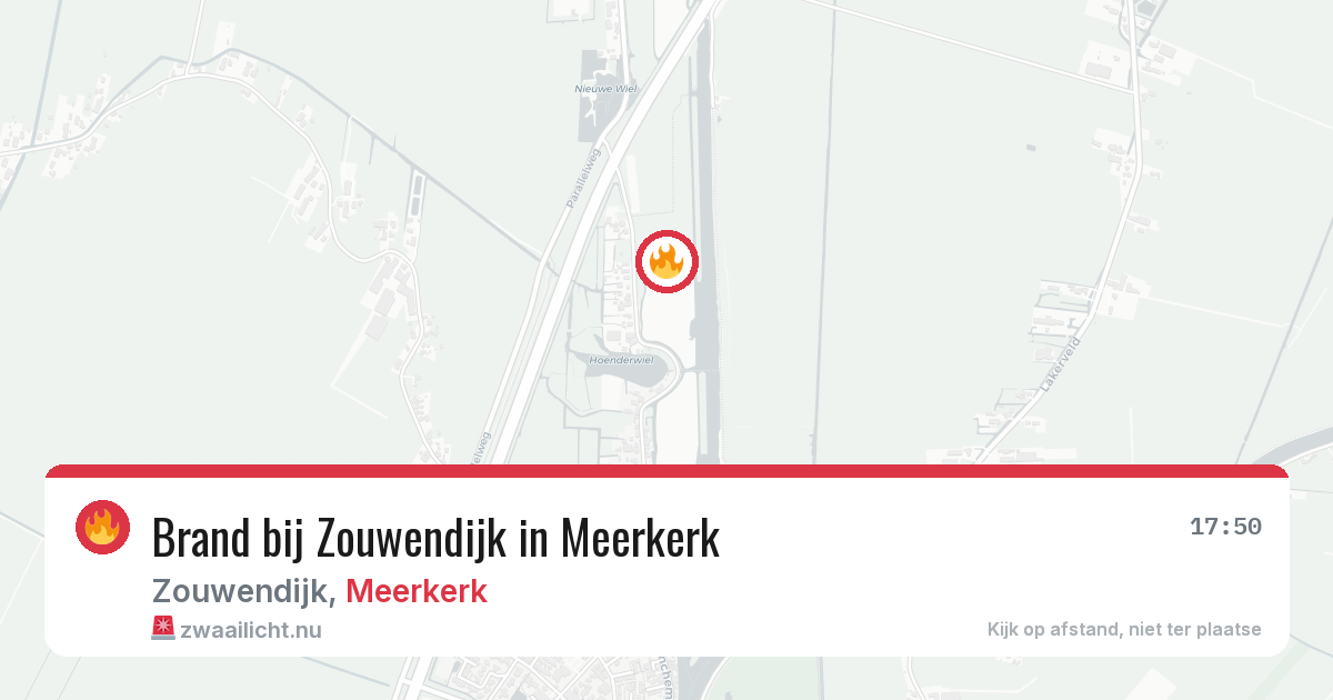 Brand bij Zouwendijk in Meerkerk — 26 jan 2026