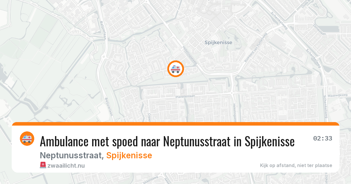 Ambulance met spoed naar Neptunusstraat in Spijkenisse — 24 jul 2026