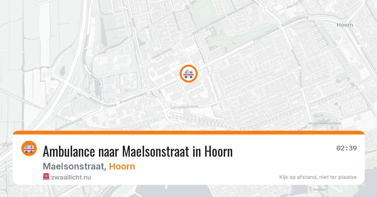 Ambulance naar Maelsonstraat in Hoorn — 12 apr 2026