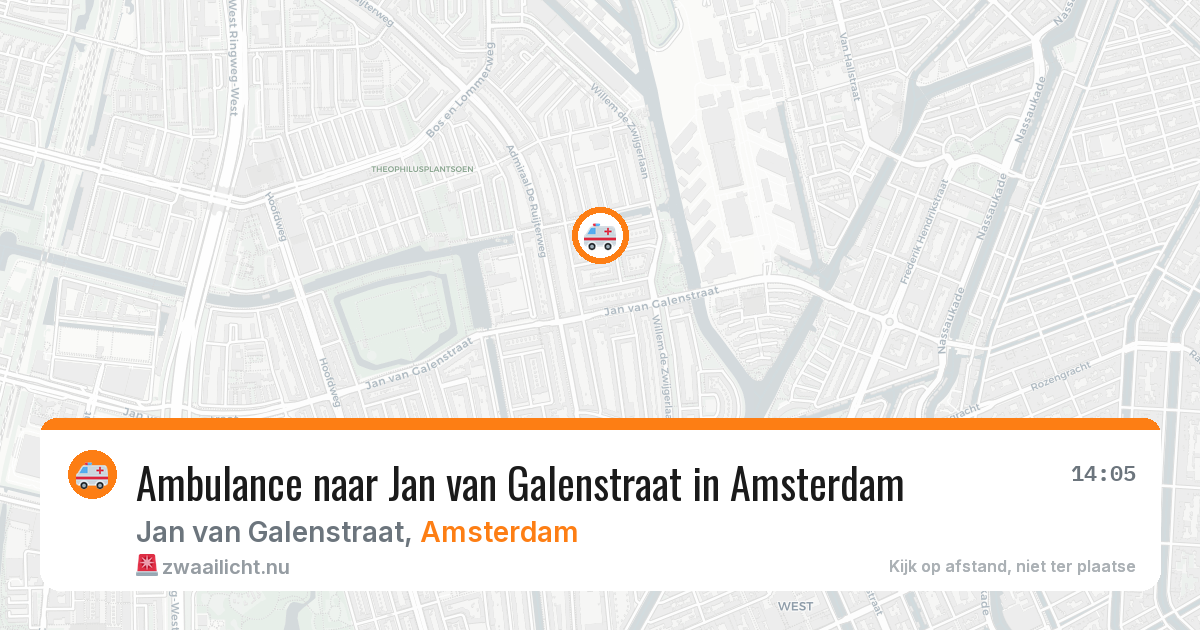 Ambulance naar Jan van Galenstraat in Amsterdam — 1 apr 2026