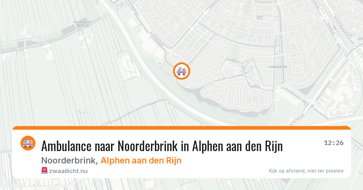 Ambulance naar Noorderbrink in Alphen aan den Rijn — 13 jul 2026