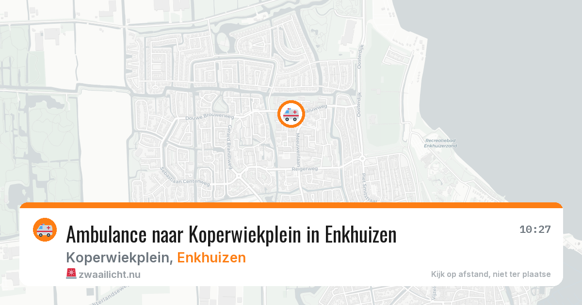Ambulance naar Koperwiekplein in Enkhuizen — 19 jul 2026