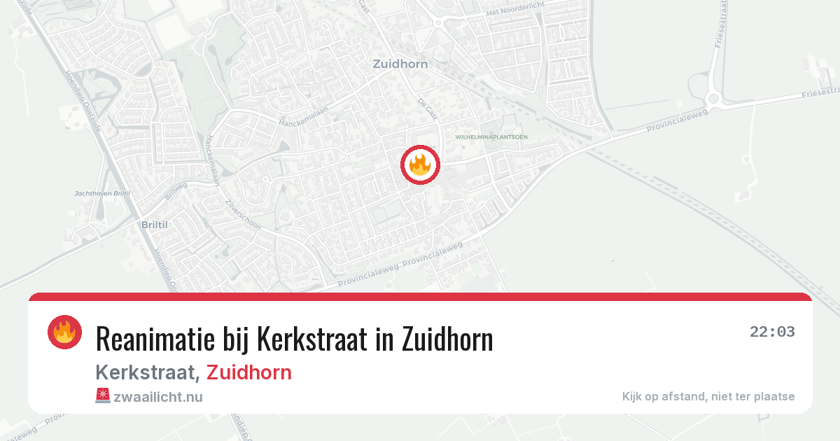 Reanimatie bij Kerkstraat in Zuidhorn — 8 apr 2026