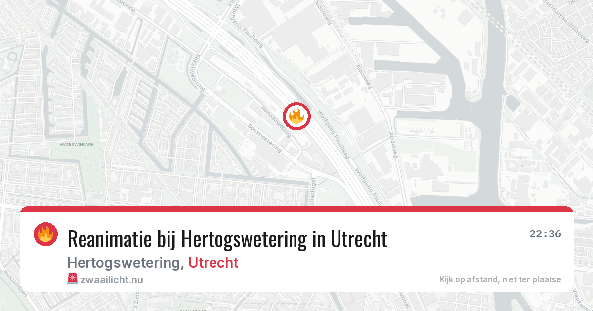 Reanimatie bij Hertogswetering in Utrecht — 21 jul 2026
