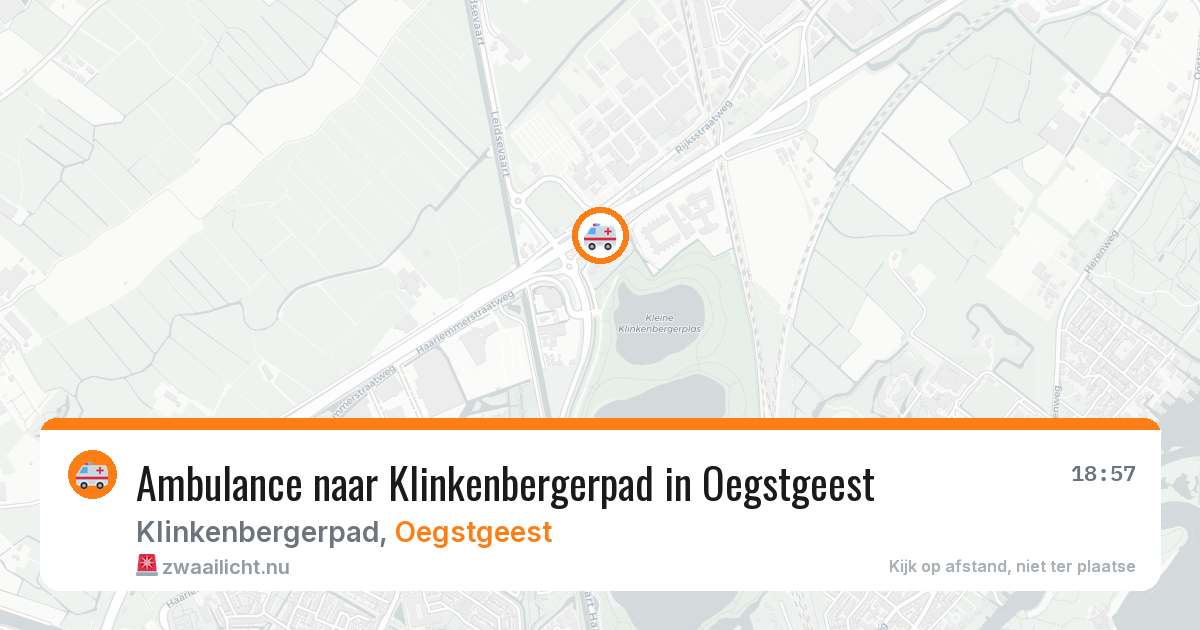 Ambulance naar Klinkenbergerpad in Oegstgeest — 25 jul 2026
