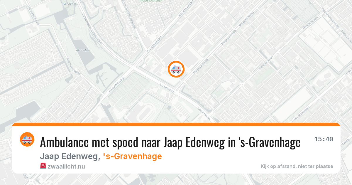 Ambulance met spoed naar Jaap Edenweg in 's-Gravenhage — 14 feb 2026