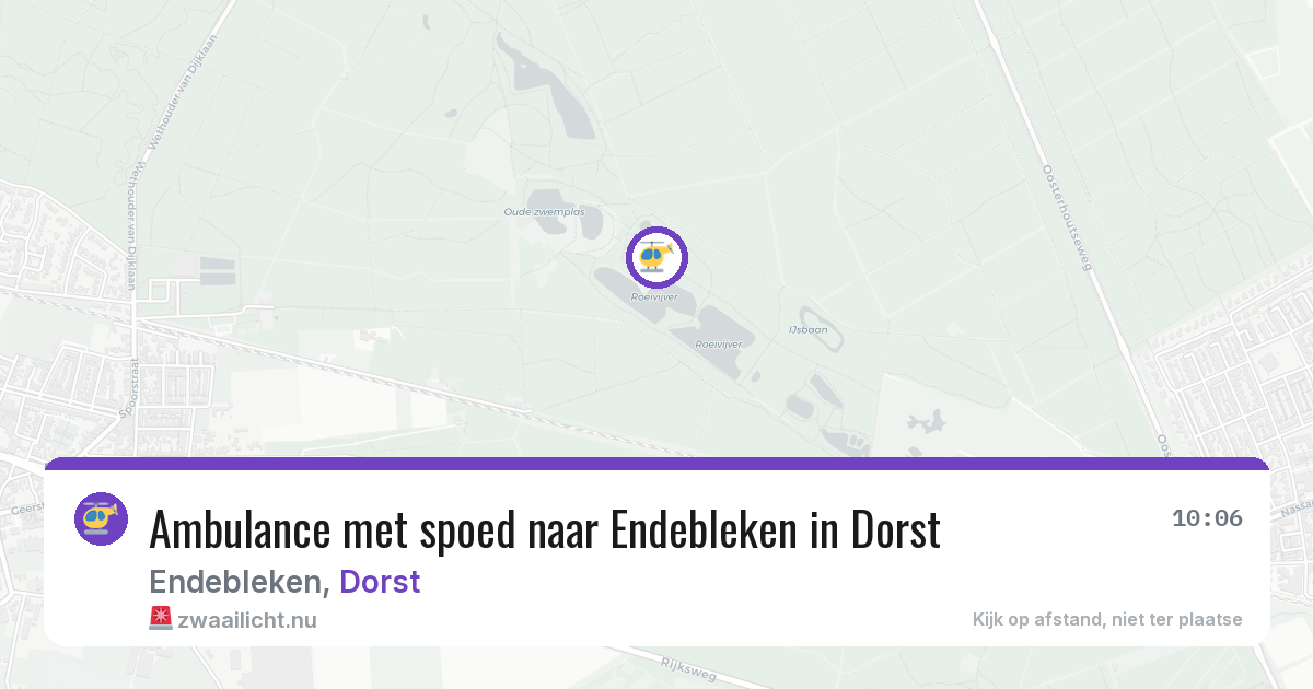 Ambulance met spoed naar Endebleken in Dorst — 1 mrt 2026