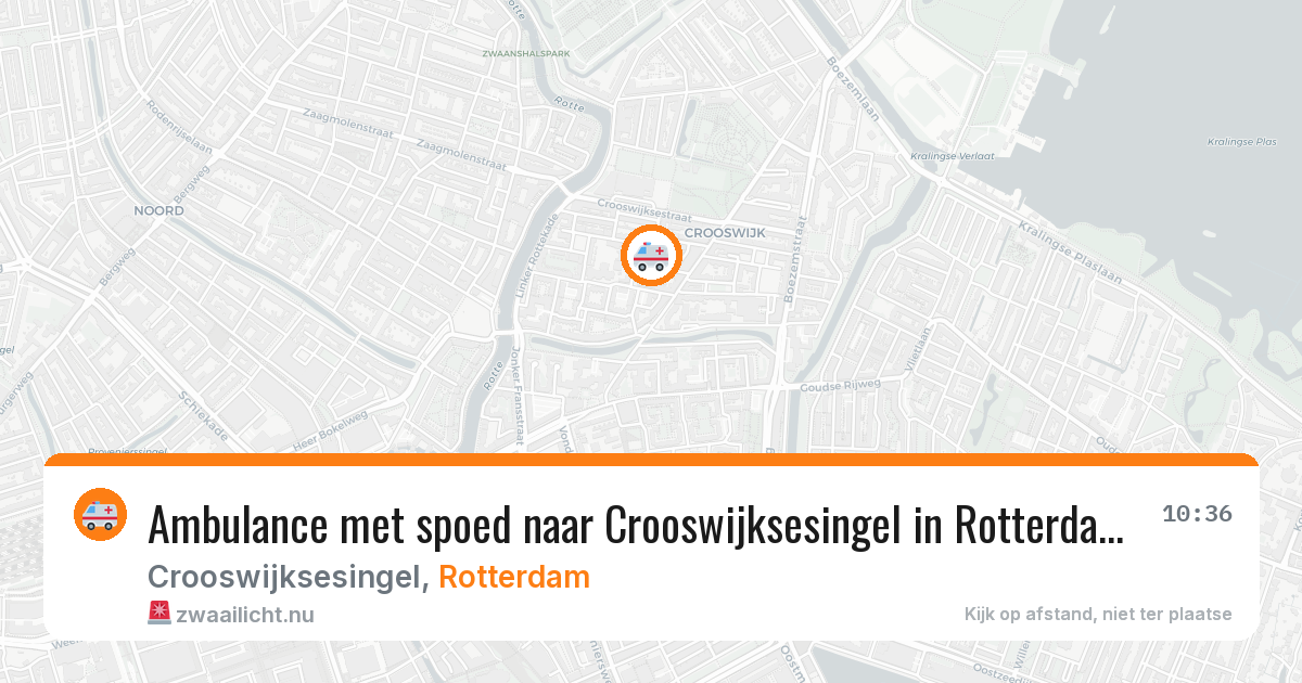 Ambulance met spoed naar Crooswijksesingel in Rotterdam — 16 jul 2026