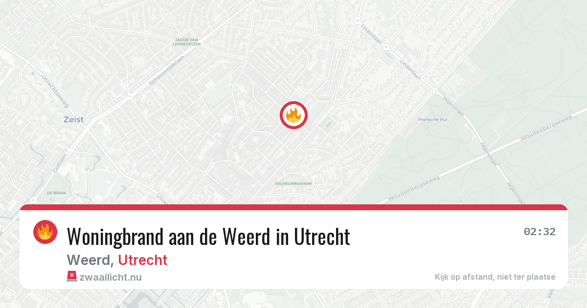 Woningbrand aan de Weerd in Utrecht — 4 apr 2026