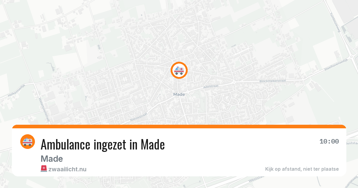 Ambulance ingezet in Made — 24 mrt 2026