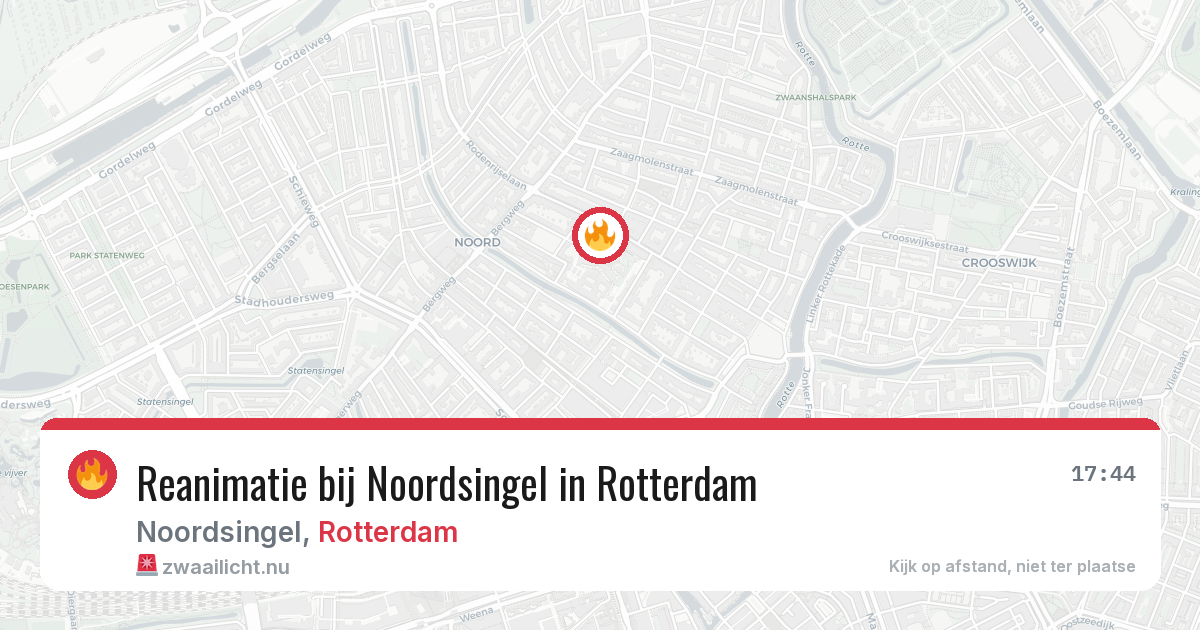 Reanimatie bij Noordsingel in Rotterdam — 14 jul 2026