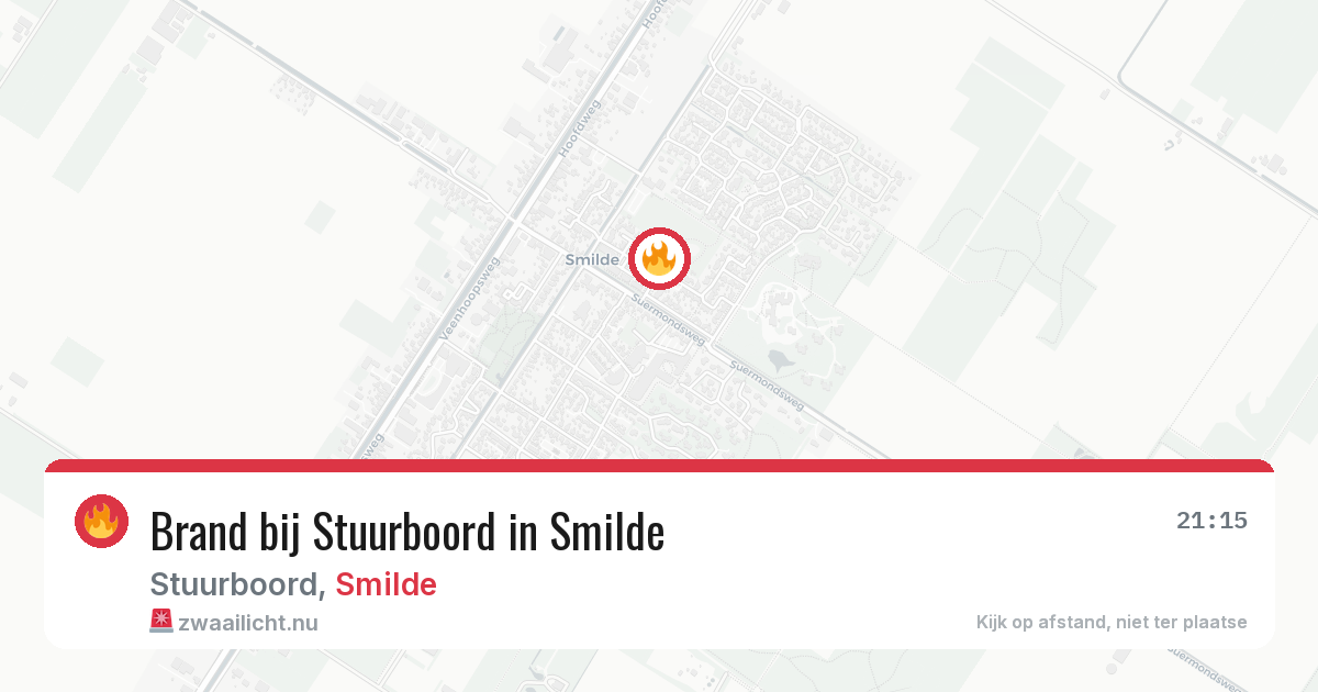 Brand bij Stuurboord in Smilde — 7 jun 2026