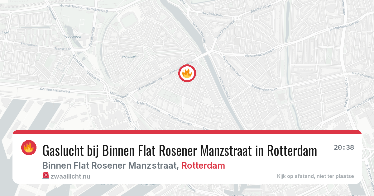 Gaslucht bij Binnen Flat Rosener Manzstraat in Rotterdam — 21 mrt 2026