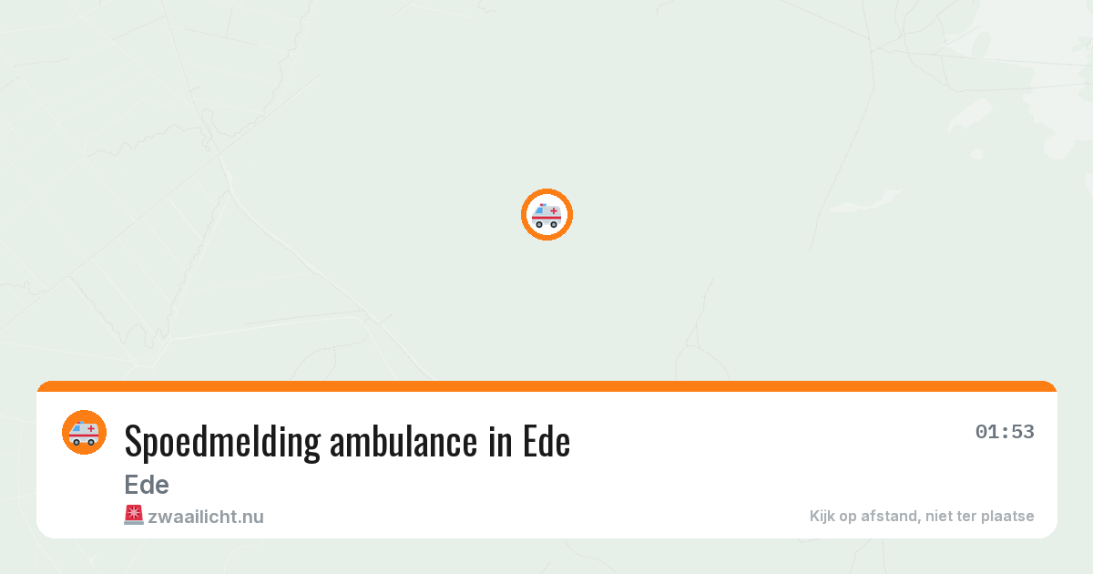 Spoedmelding ambulance in Ede — 22 mei 2026