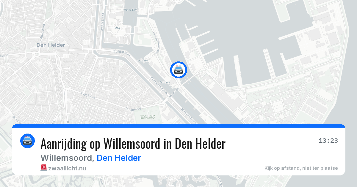 Aanrijding op Willemsoord in Den Helder — 24 jul 2026