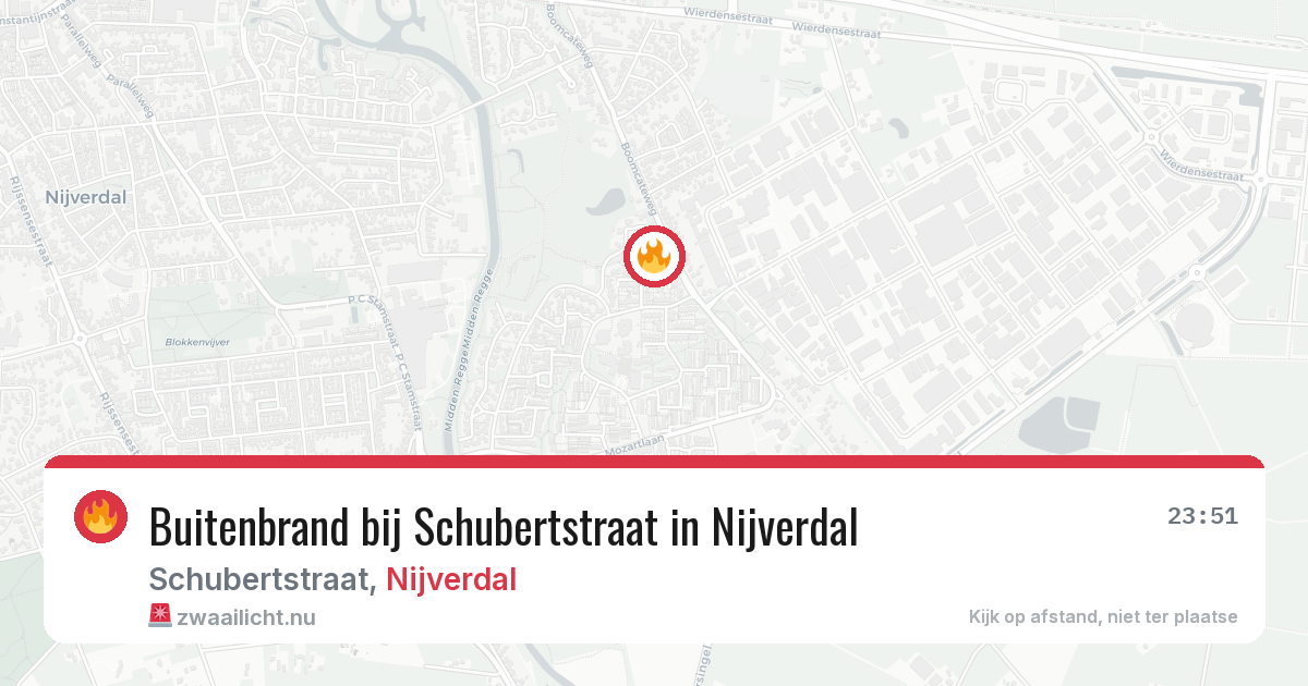 Buitenbrand bij Schubertstraat in Nijverdal — 9 mei 2026